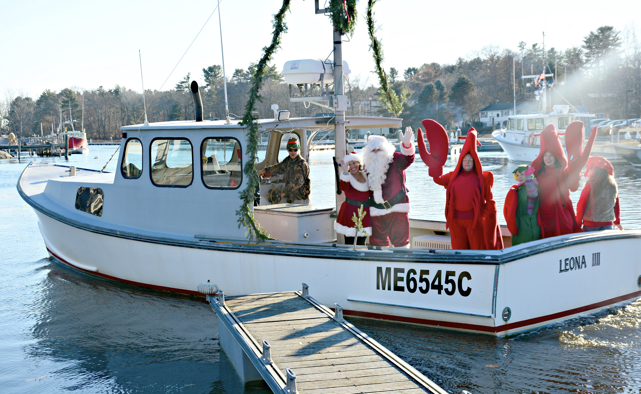 Santa arrives by Lobster Boat - Christmas Prelude