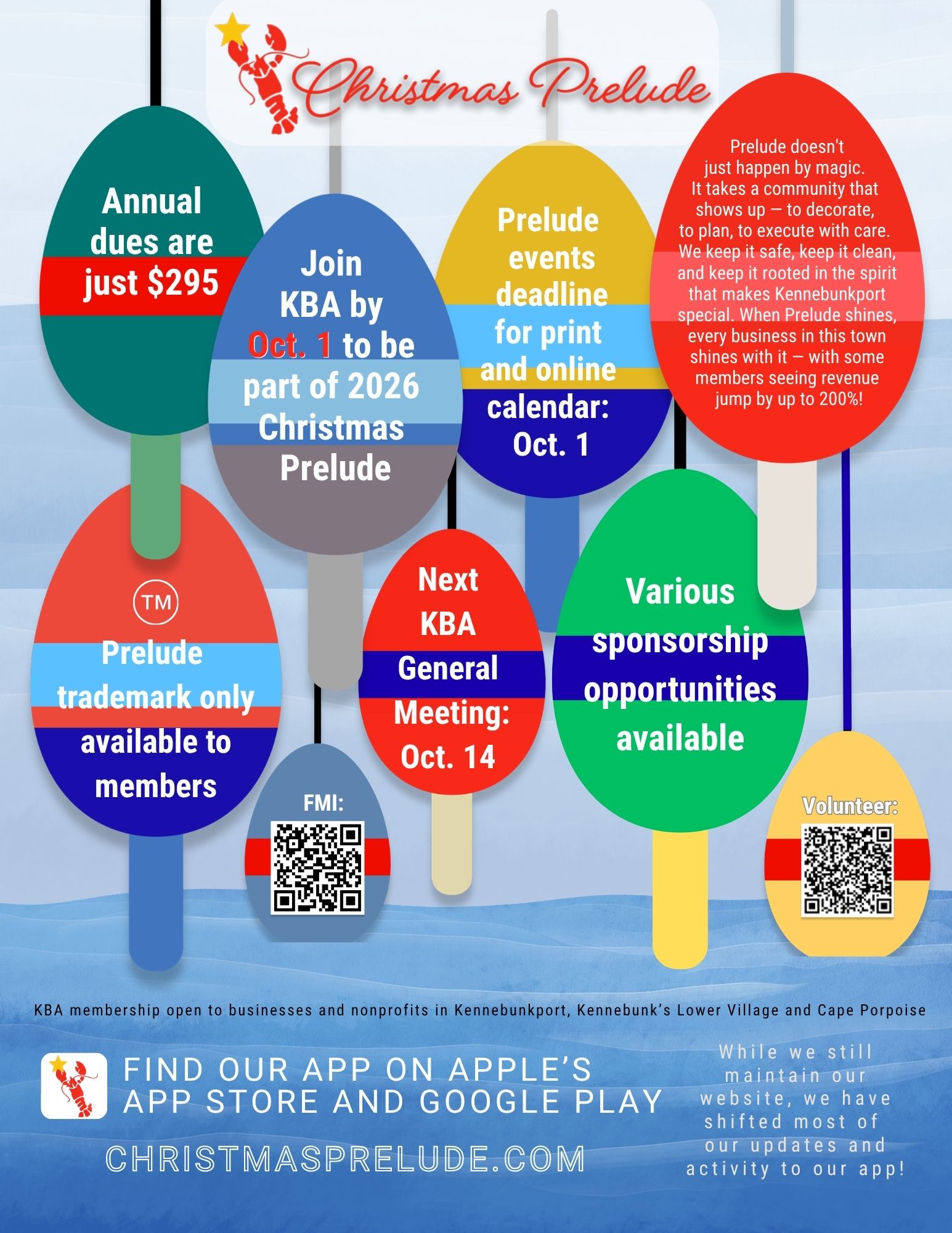 flyer on member benefits for joining the kennebunkport business association